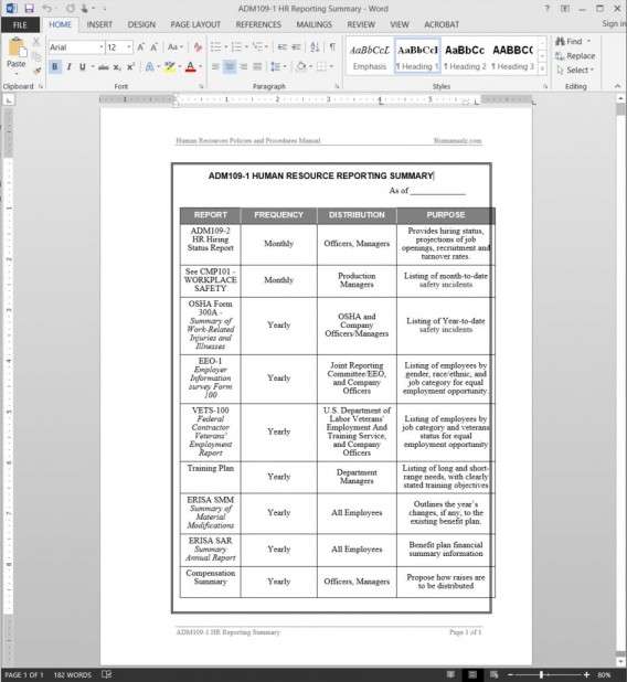 hr-reporting-summary-report-template
