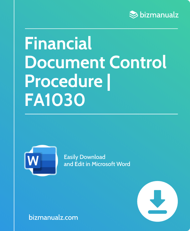 Financial Document Control Procedure Template Word