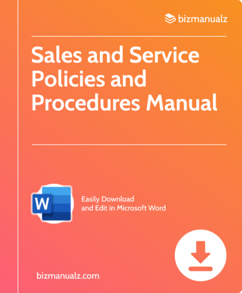 Sales and Service Policies Procedures