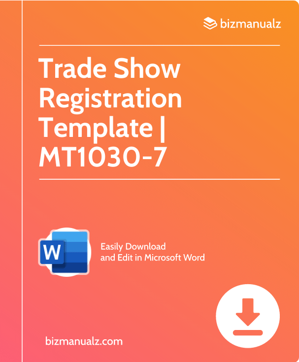Trade Show Registration Template Word